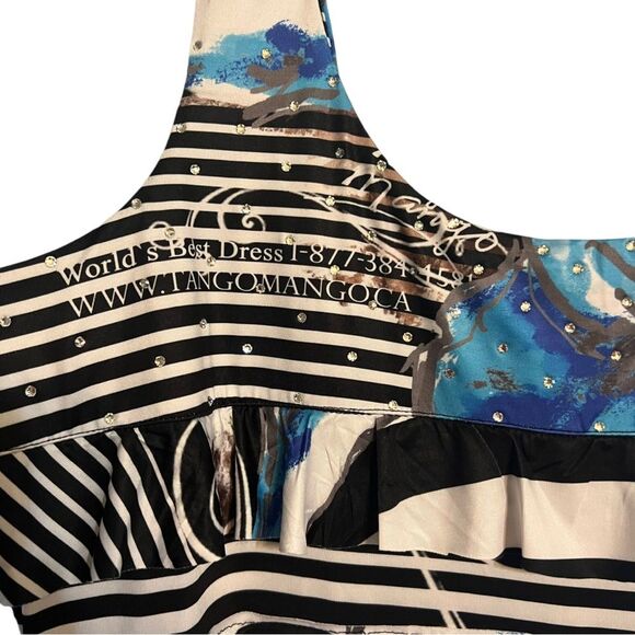 Tango Mango Blue ruffles Sleeveless Women’s dress Sz XL NWT🏷 - Picture 5 of 16